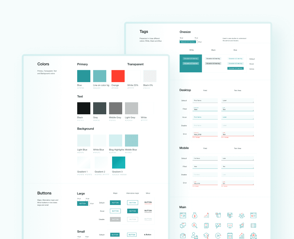 components for design systems in mobile